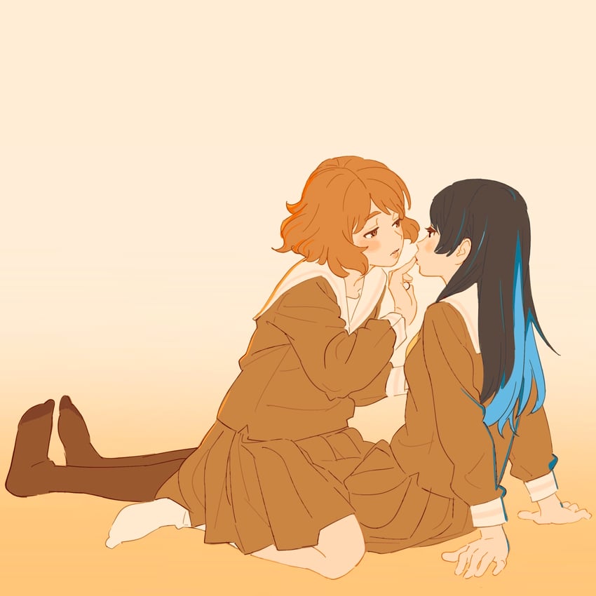 oumae kumiko and kousaka reina (hibike! euphonium) drawn by 55bata6rou