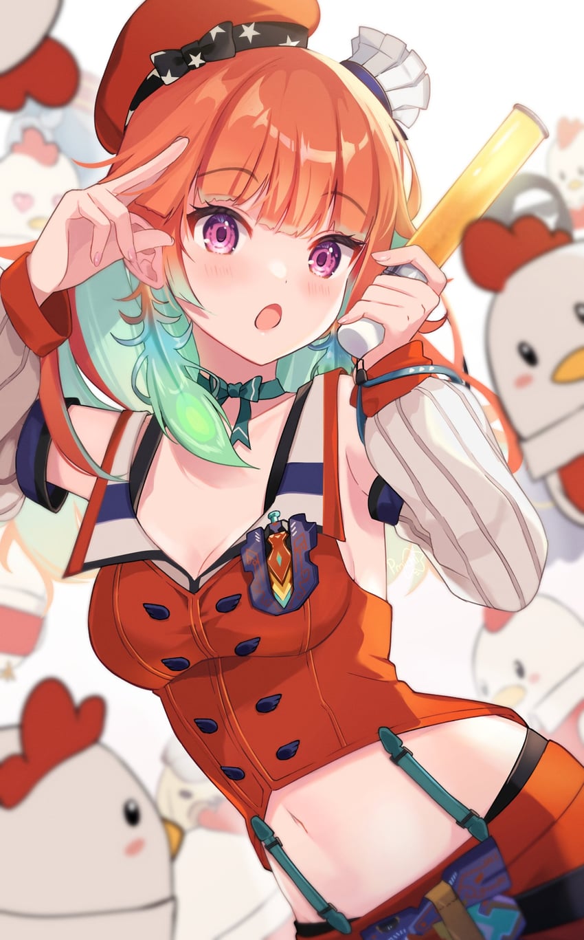 takanashi kiara and kfp employee (hololive and 1 more) drawn by asagawa_mikan_(peachy_michi)