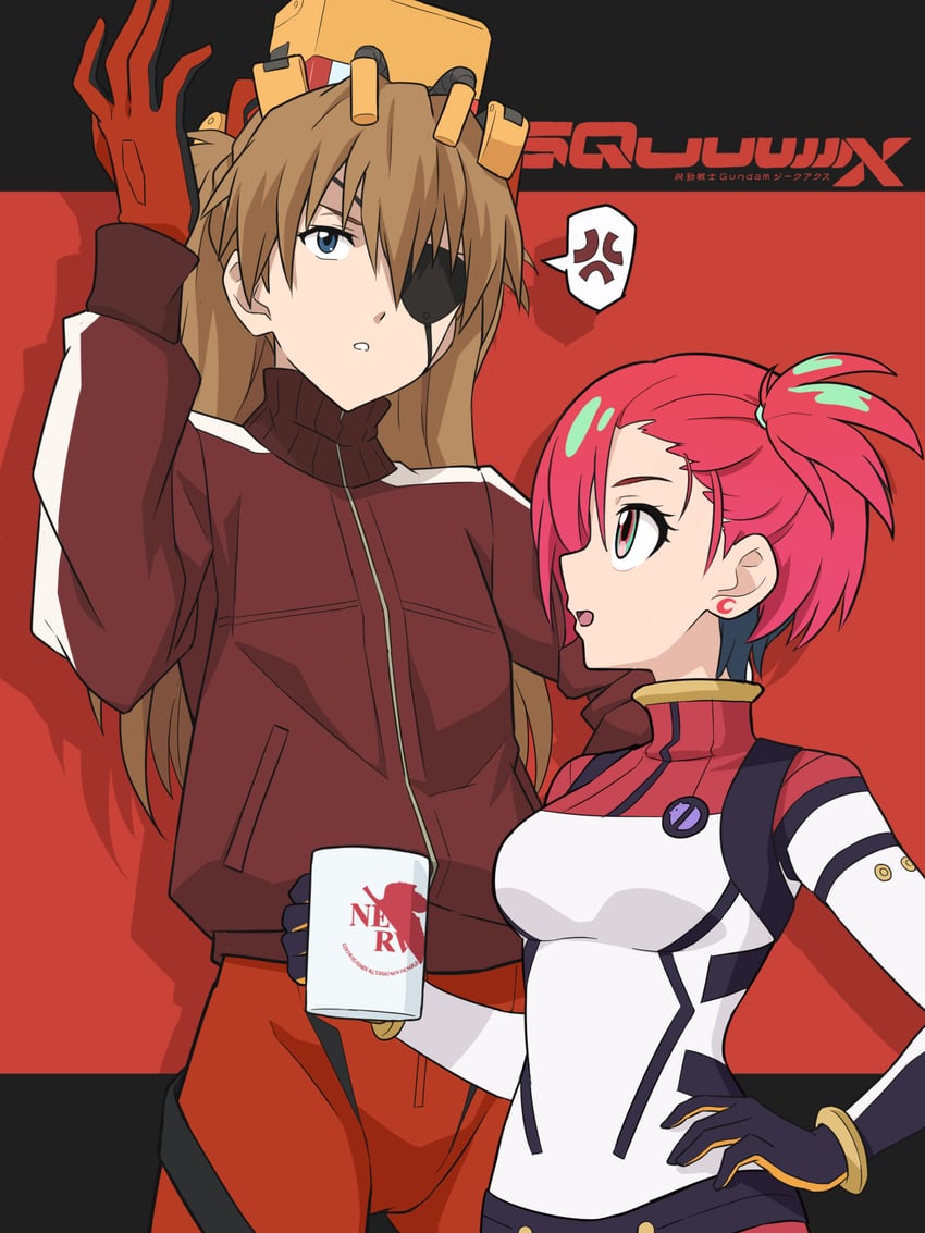 souryuu asuka langley, amate yuzuriha, and conch (gundam and 5 more) drawn by laofuzi_dai_bansho
