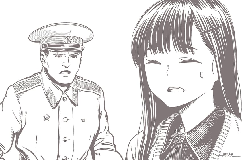 toba minami (real life and 1 more) drawn by horikou