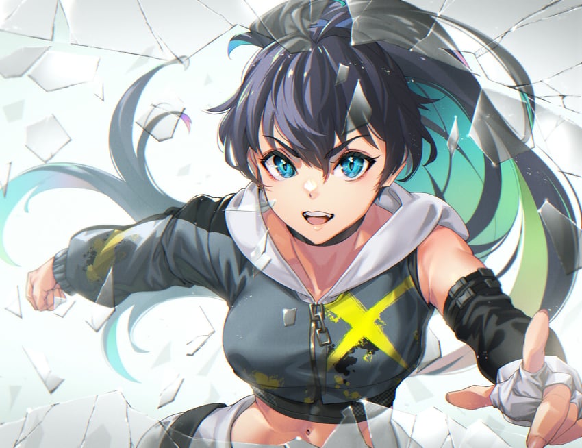 ganaha hibiki (idolmaster and 2 more) drawn by mikel_(4hands)