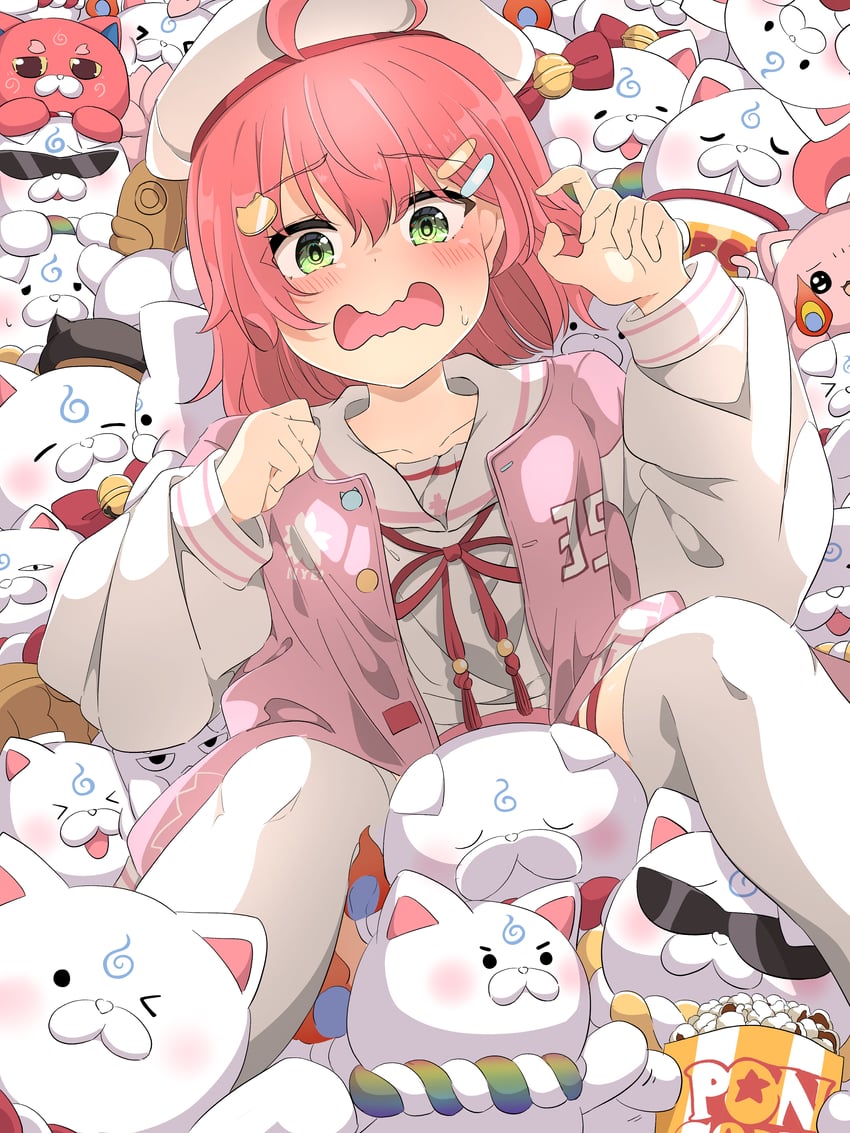 sakura miko, 35p, and maguchi (hololive) drawn by yunon_oto_mad
