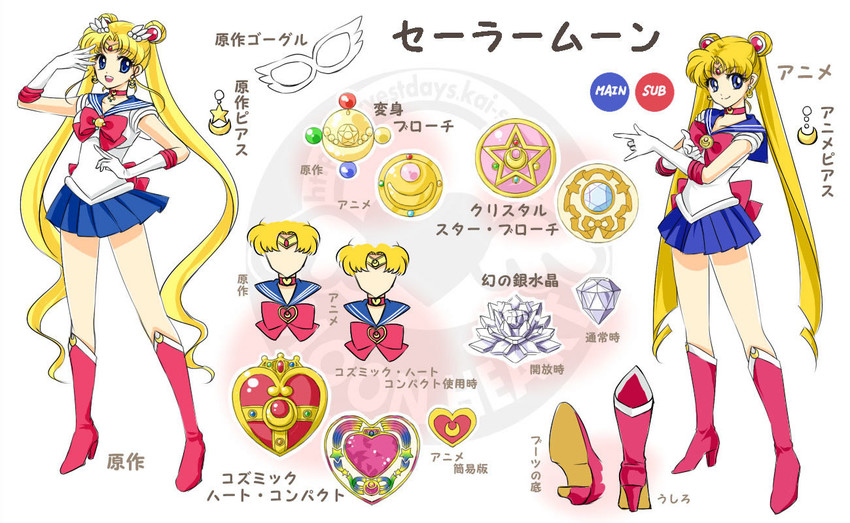 tsukino usagi and sailor moon (bishoujo senshi sailor moon and 2 more) drawn by shirataki_kaiseki