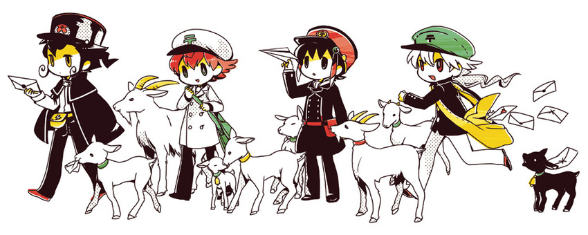 matsukaze tenma, hakuryuu, shuu, and tsurugi kyousuke (inazuma eleven and 1 more) drawn by lauren-cin