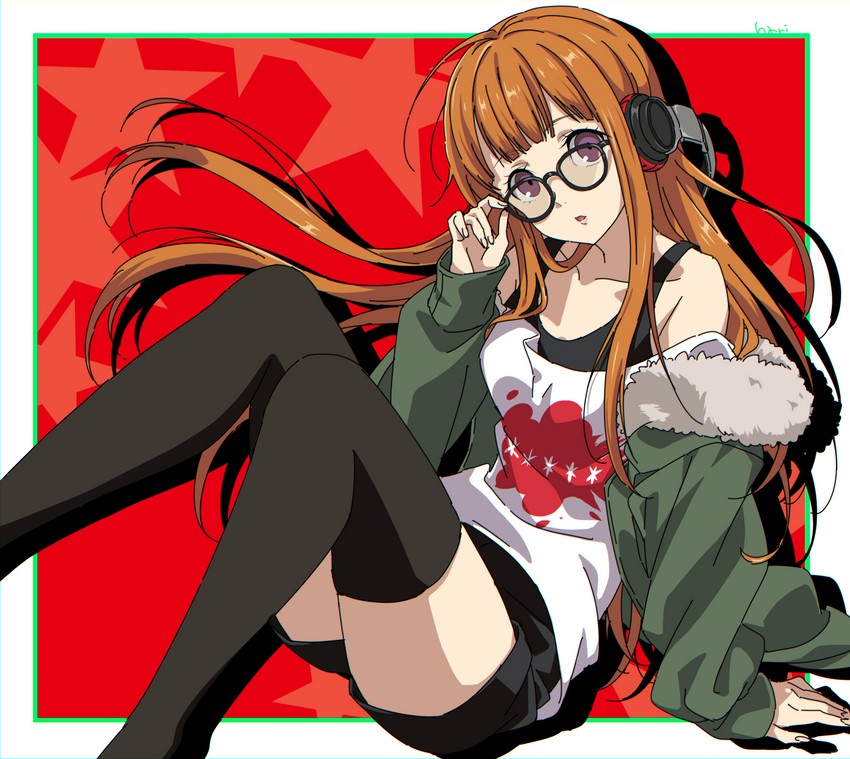 sakura futaba (persona and 1 more) drawn by hari611
