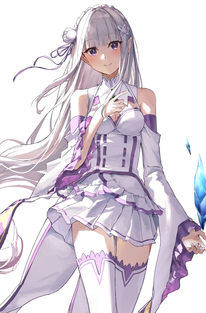 emilia (re:zero kara hajimeru isekai seikatsu) drawn by meltyrice