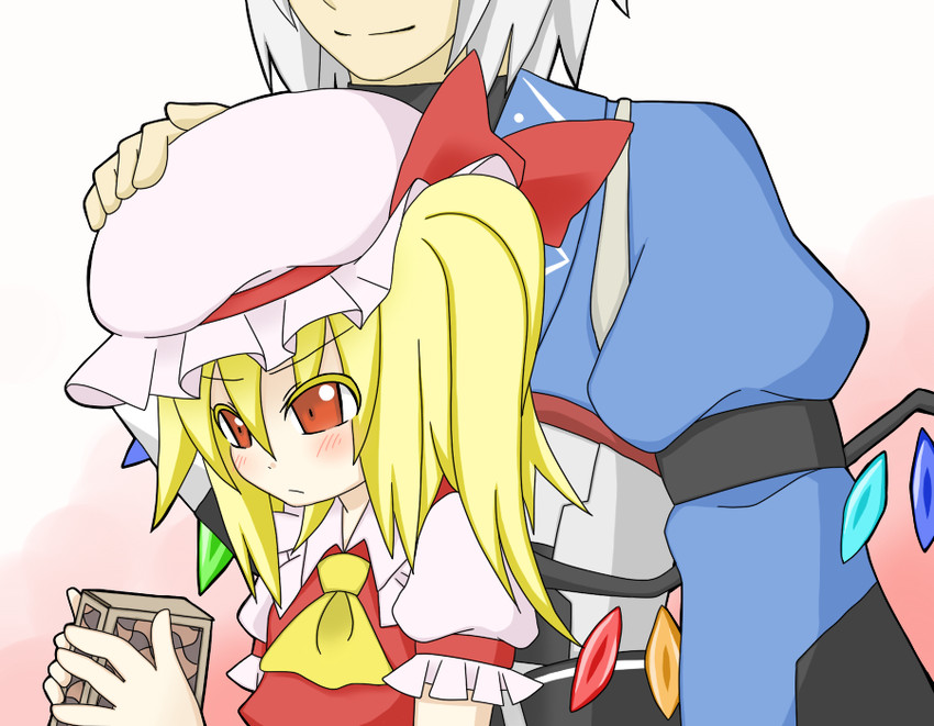 flandre scarlet and morichika rinnosuke (touhou) drawn by sag_(karehabase)