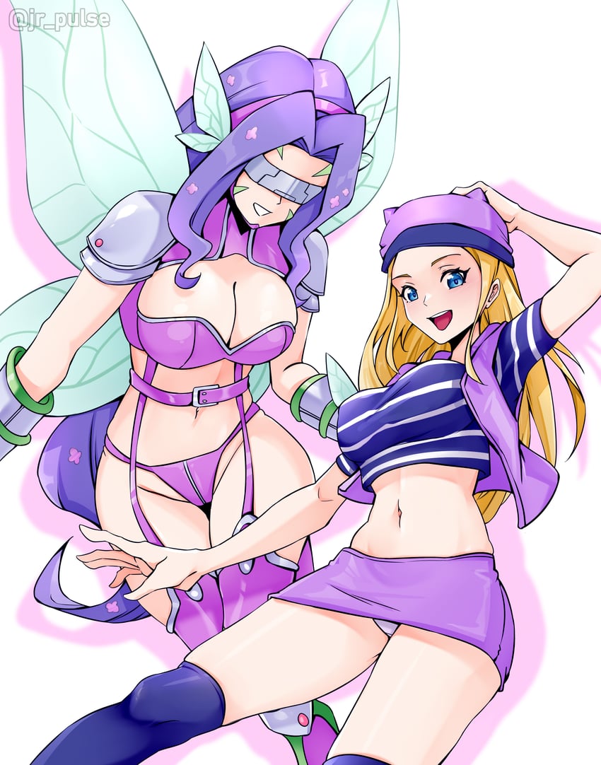 fairimon and orimoto izumi (digimon and 1 more) drawn by jrpulse
