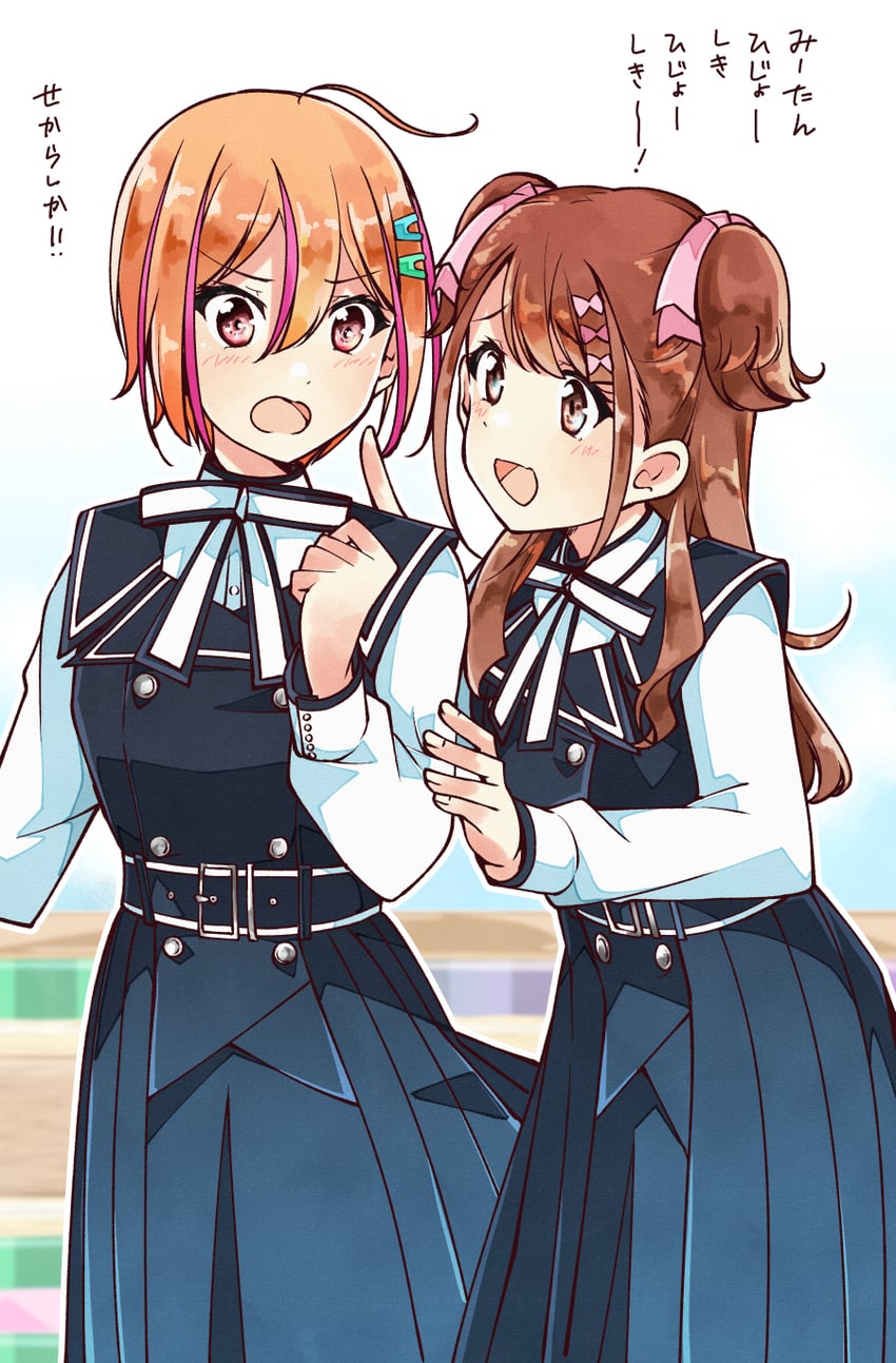 sera honoka and himuro mizuki (22/7) drawn by trefle_r
