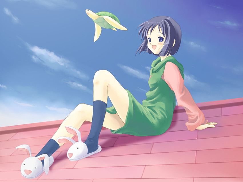 maehara shinobu and tama (love hina) drawn by takano_hayato