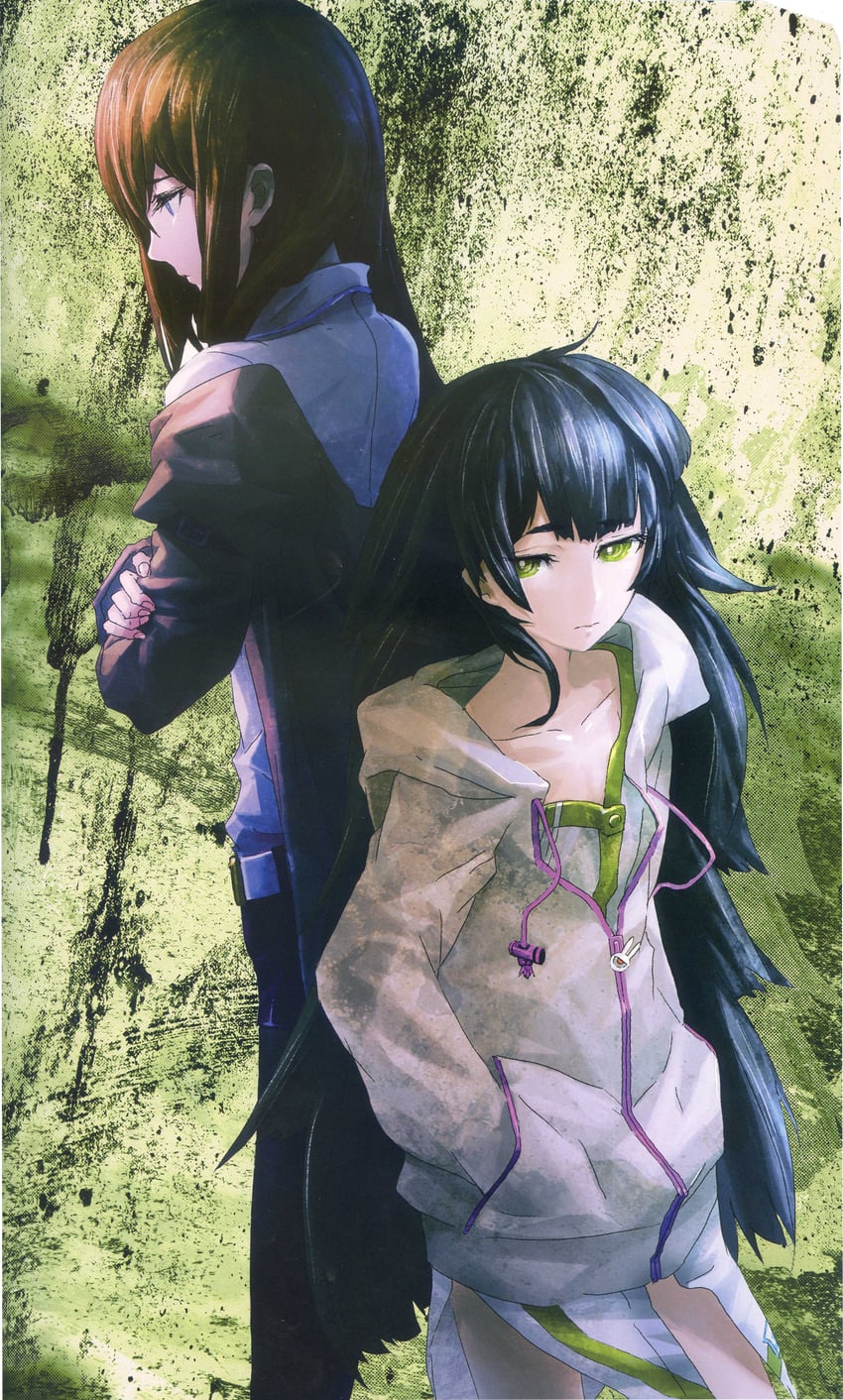 makise kurisu and hiyajou maho (steins;gate and 1 more) drawn by huke