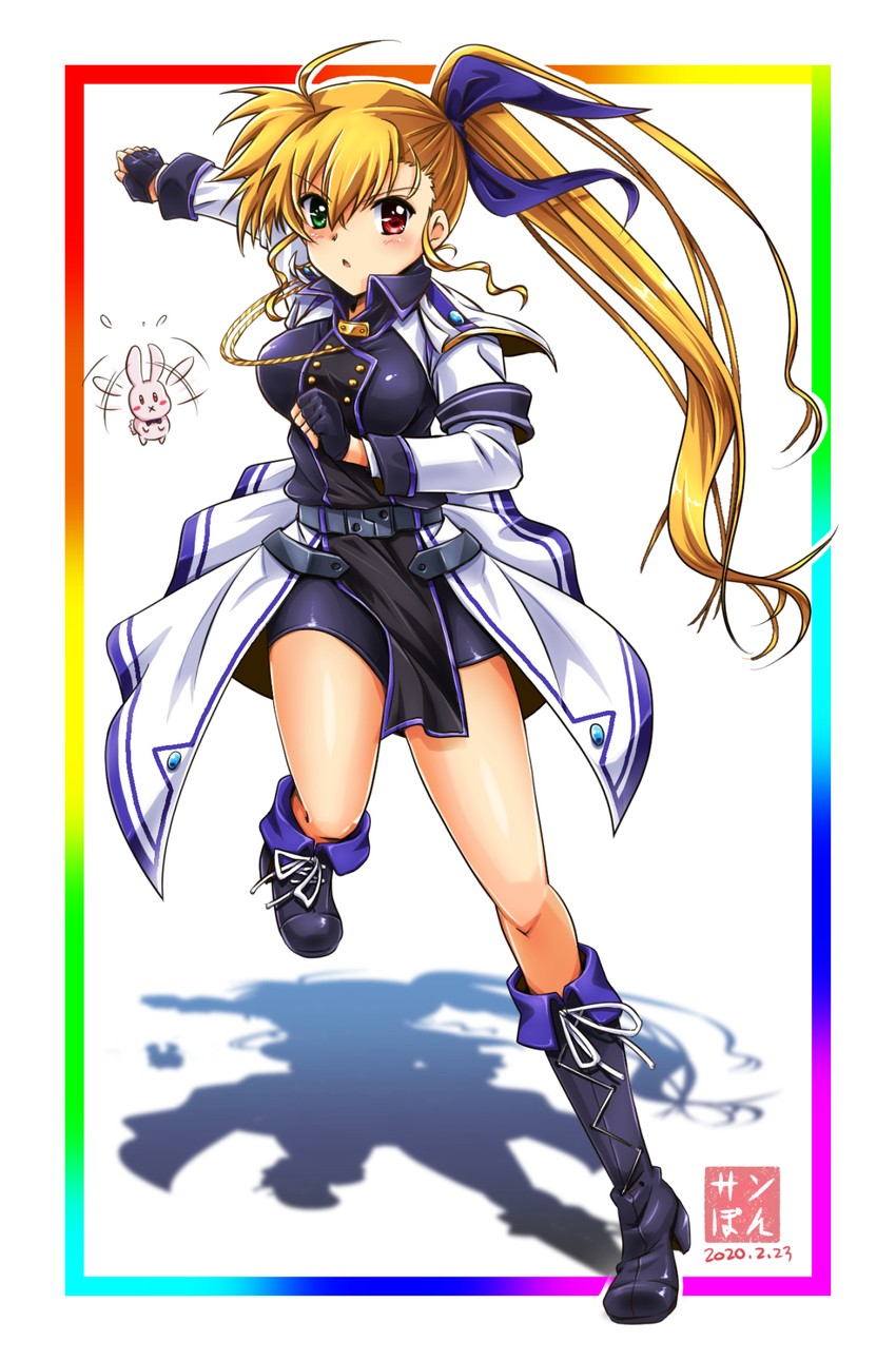 vivio and sacred heart (lyrical nanoha and 1 more) drawn by san-pon