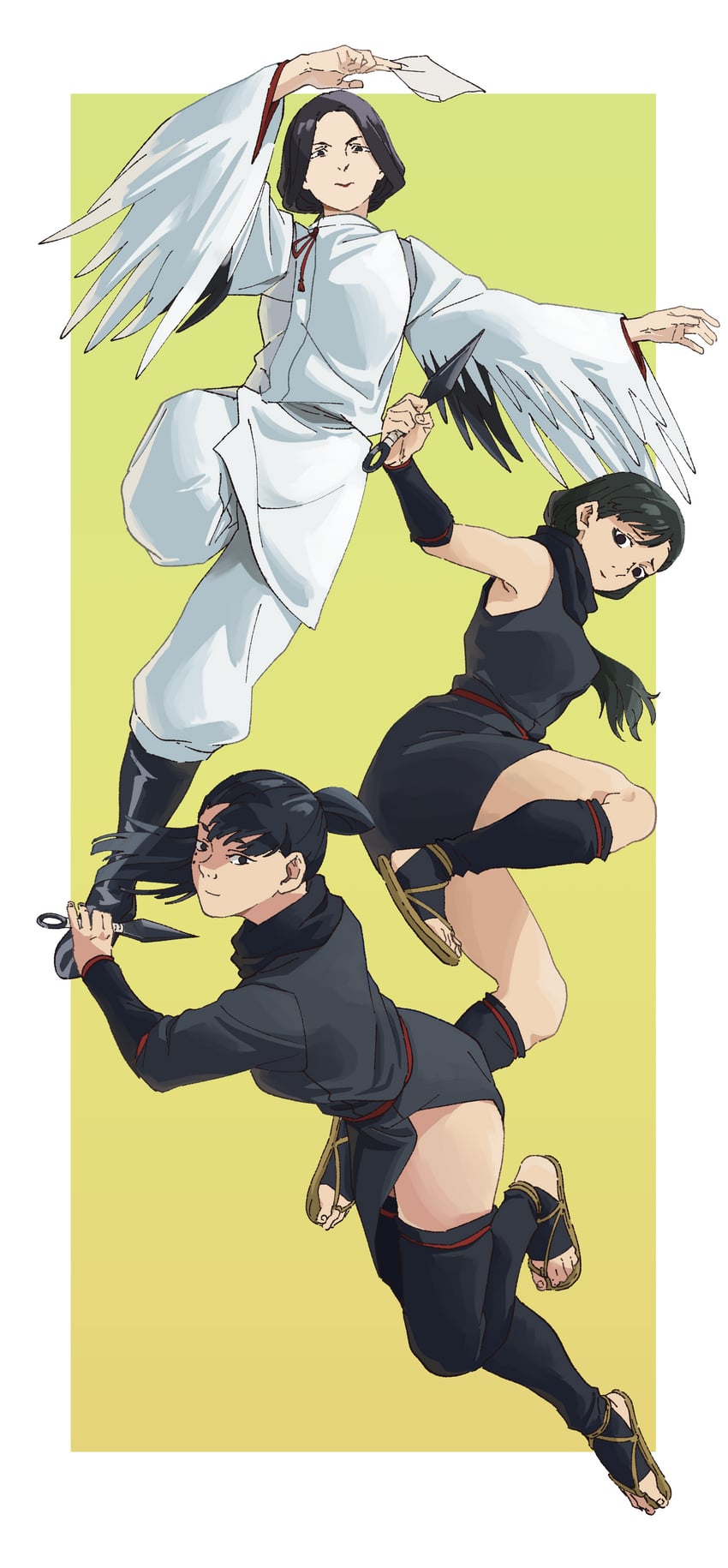 maizuru, hien, and benichidori (dungeon meshi) drawn by xiaolin_(pixiv3616574335)