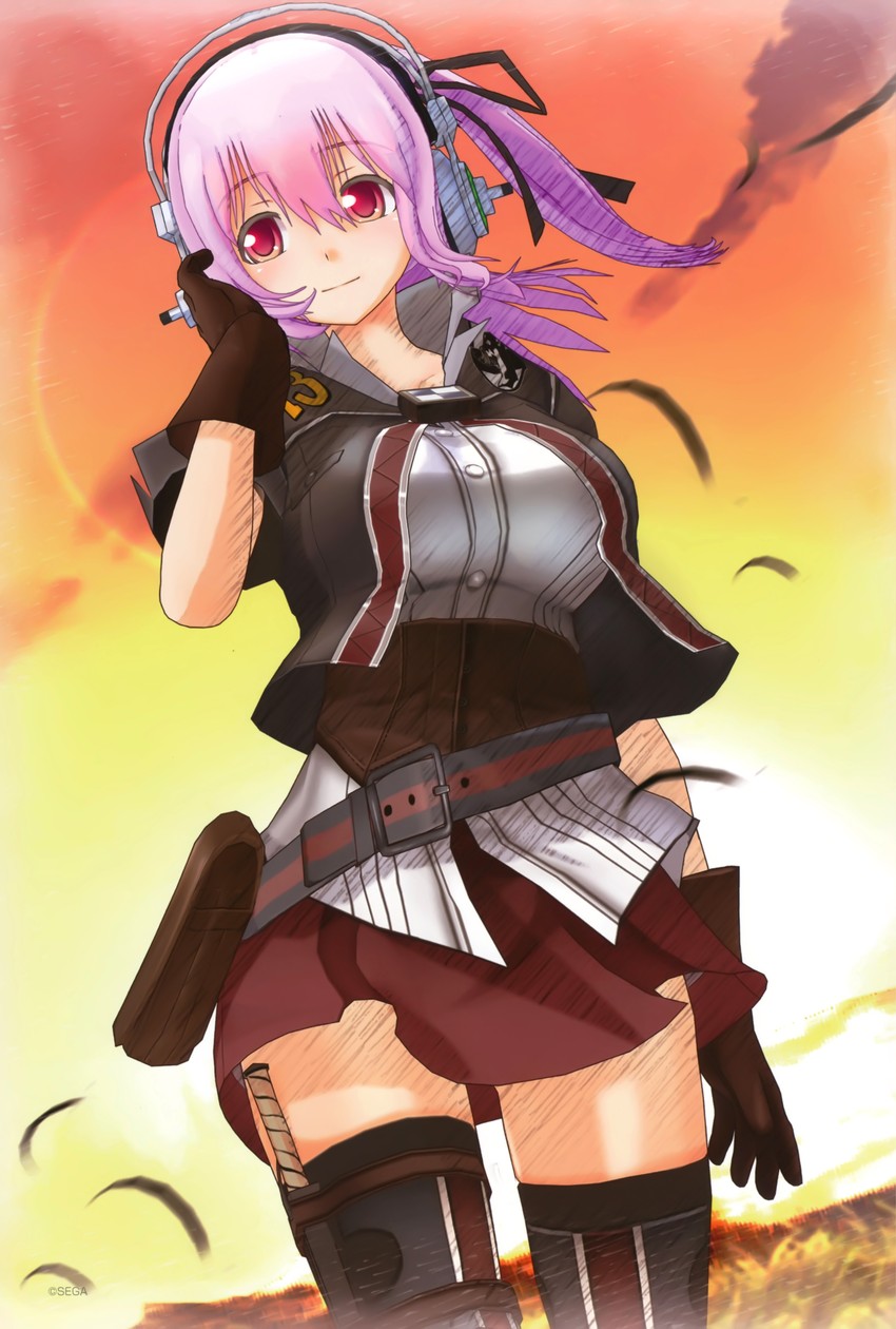 super sonico and riela marcellis (nitroplus and 2 more) drawn by tsuji_santa