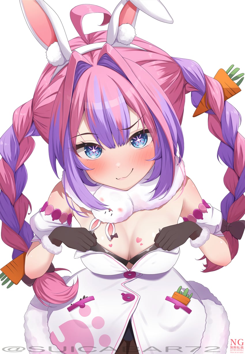 usada pekora, don-chan, and kikirara vivi (hololive and 1 more) drawn by suicabar72