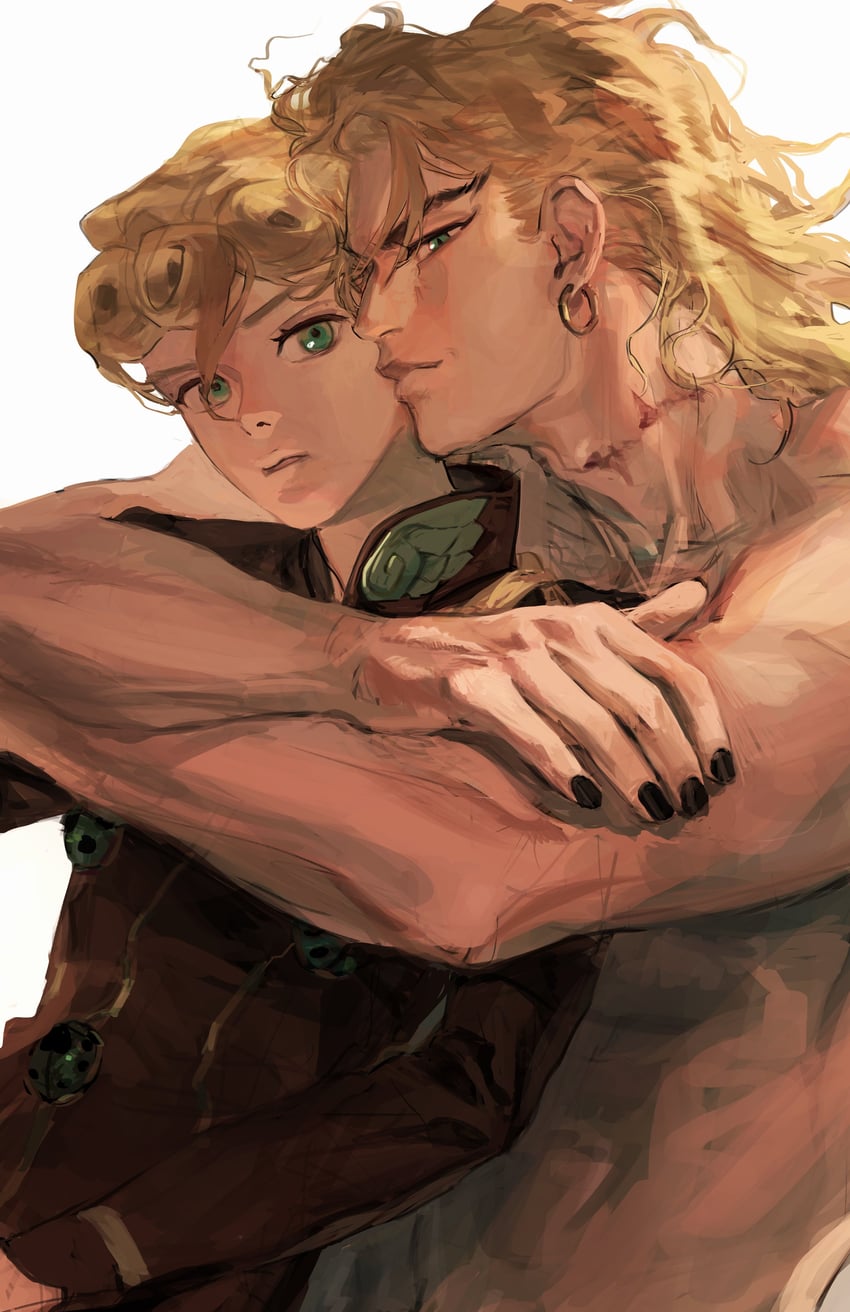 dio brando and giorno giovanna (jojo no kimyou na bouken and 2 more) drawn by jewangchobab