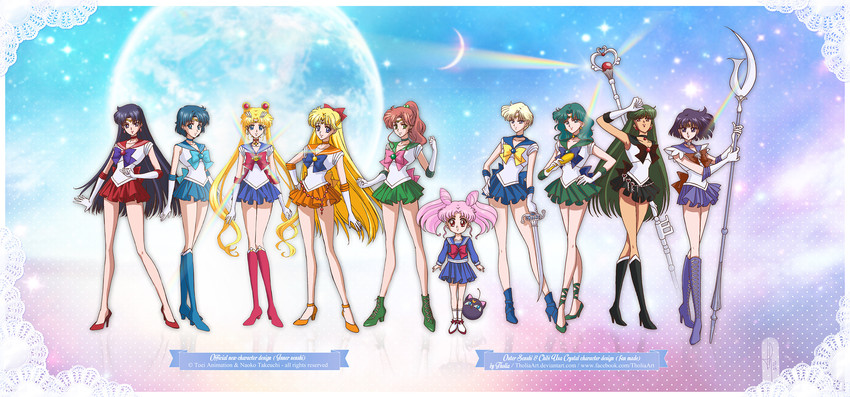 tsukino usagi, sailor moon, mizuno ami, aino minako, hino rei, and 15 more (bishoujo senshi sailor moon and 3 more) drawn by tholia_bentz