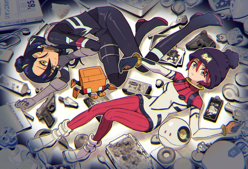 amate yuzuriha, haro, nyaan, and conch (gundam and 1 more) drawn by ena1215