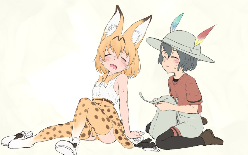 serval and kaban (kemono friends) drawn by yakorou-san