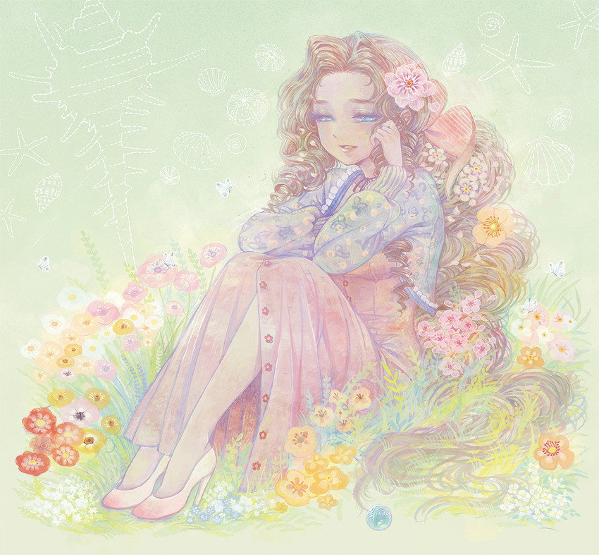aerith gainsborough (final fantasy and 1 more) drawn by takatora