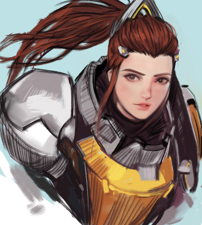 brigitte (overwatch and 1 more) drawn by dopey_(dopq)