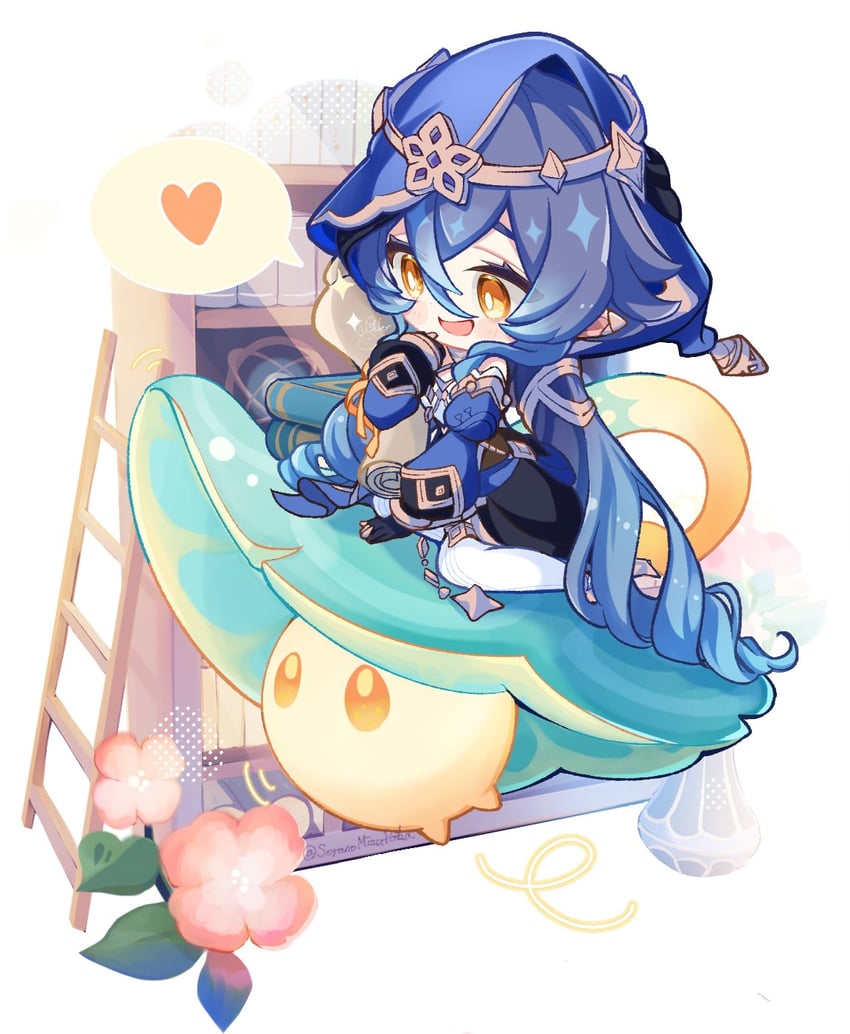 layla and fungi (genshin impact) drawn by hoshiusagi_no_chloe