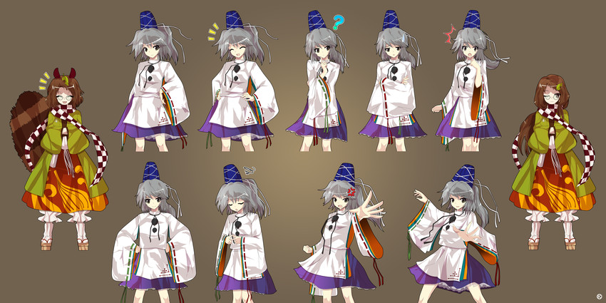 mononobe no futo and futatsuiwa mamizou (touhou) drawn by kaoru_(gensou_yuugen-an)