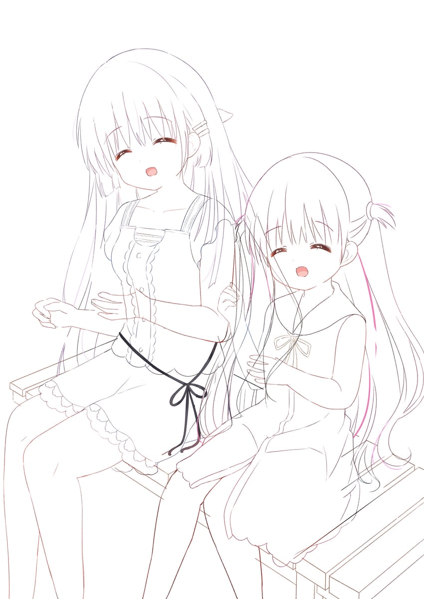 naruse shiroha and katou umi (summer pockets and 1 more) drawn by sakura_aki