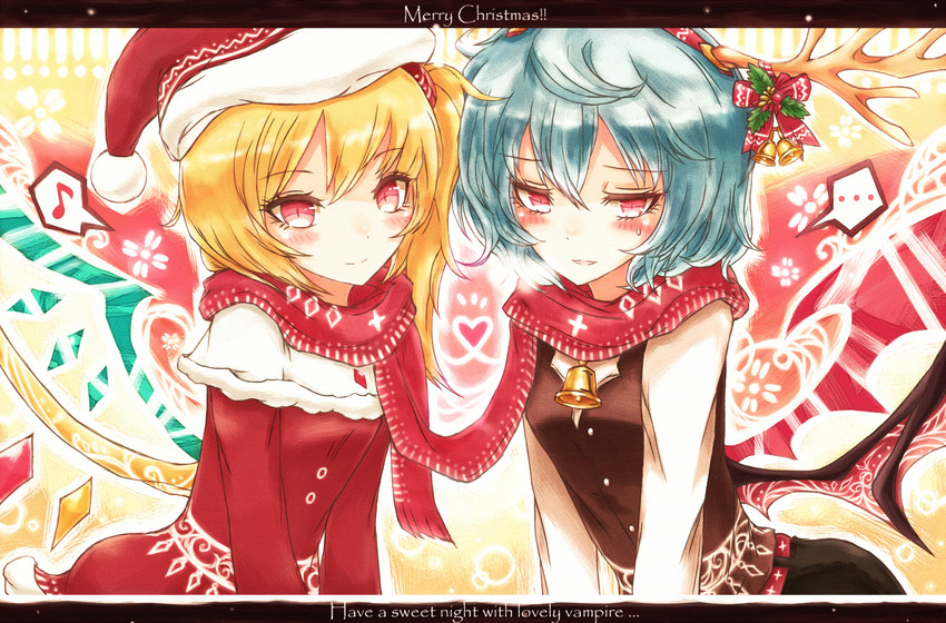 remilia scarlet and flandre scarlet (touhou) drawn by kyuumoto_kuku
