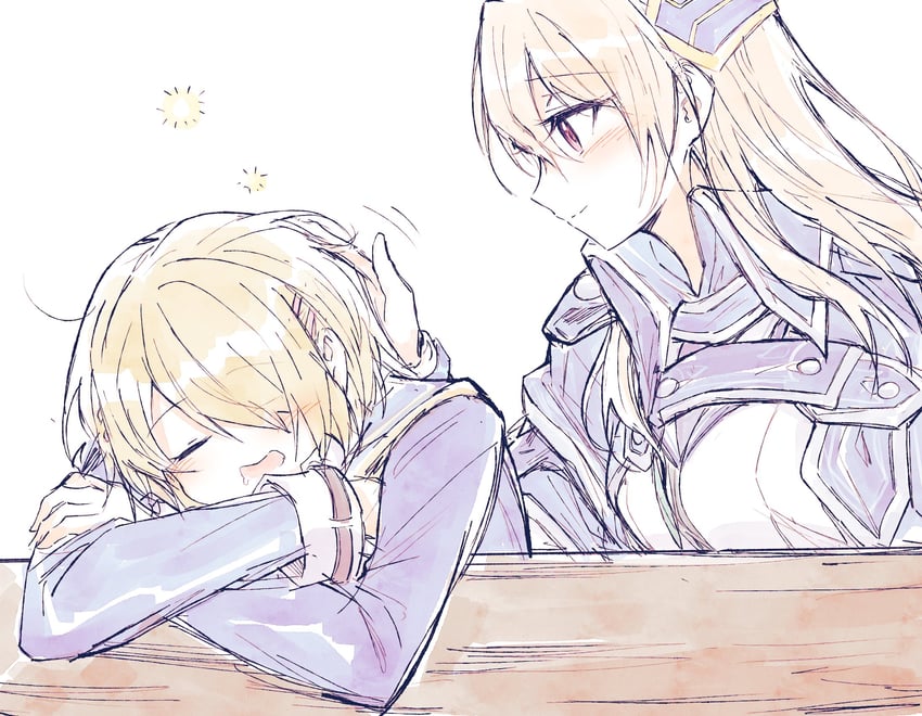 kayamori ruka and shirakawa yuina (heaven burns red) drawn by opi