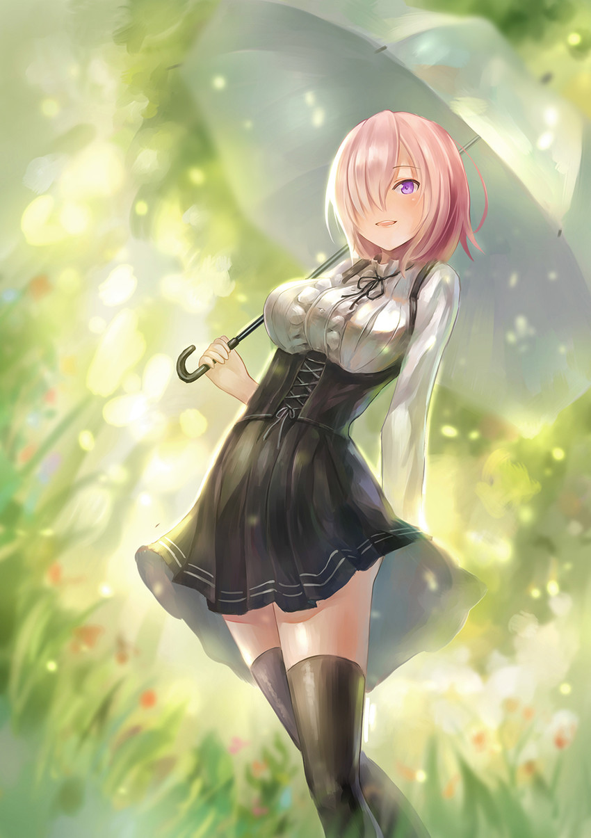 mash kyrielight (fate and 1 more) drawn by yahiro_(heartseek000)