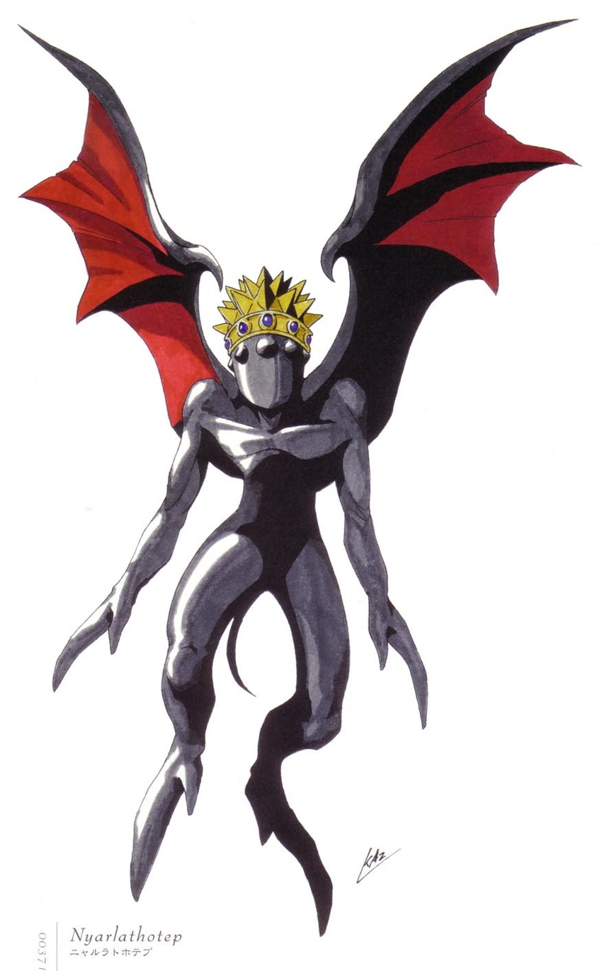 nightgaunt and nyarlathotep (shin megami tensei and 2 more) drawn by kazuma_kaneko