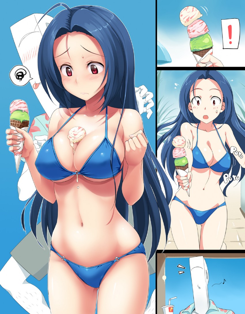 producer, miura azusa, and p-head producer (idolmaster) drawn by takayaki