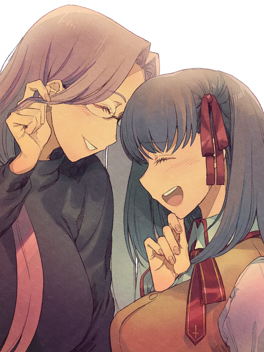 matou sakura and medusa (fate and 1 more) drawn by noko_morokoshi