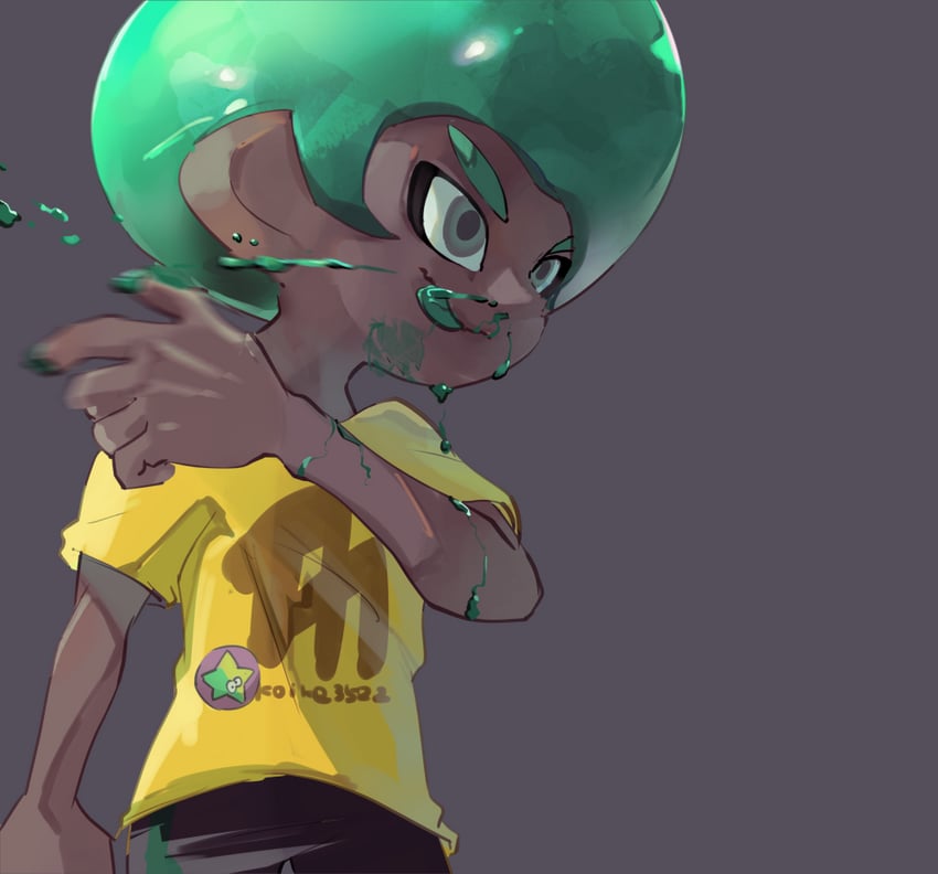octoling player character and octoling boy (splatoon) drawn by koike3582