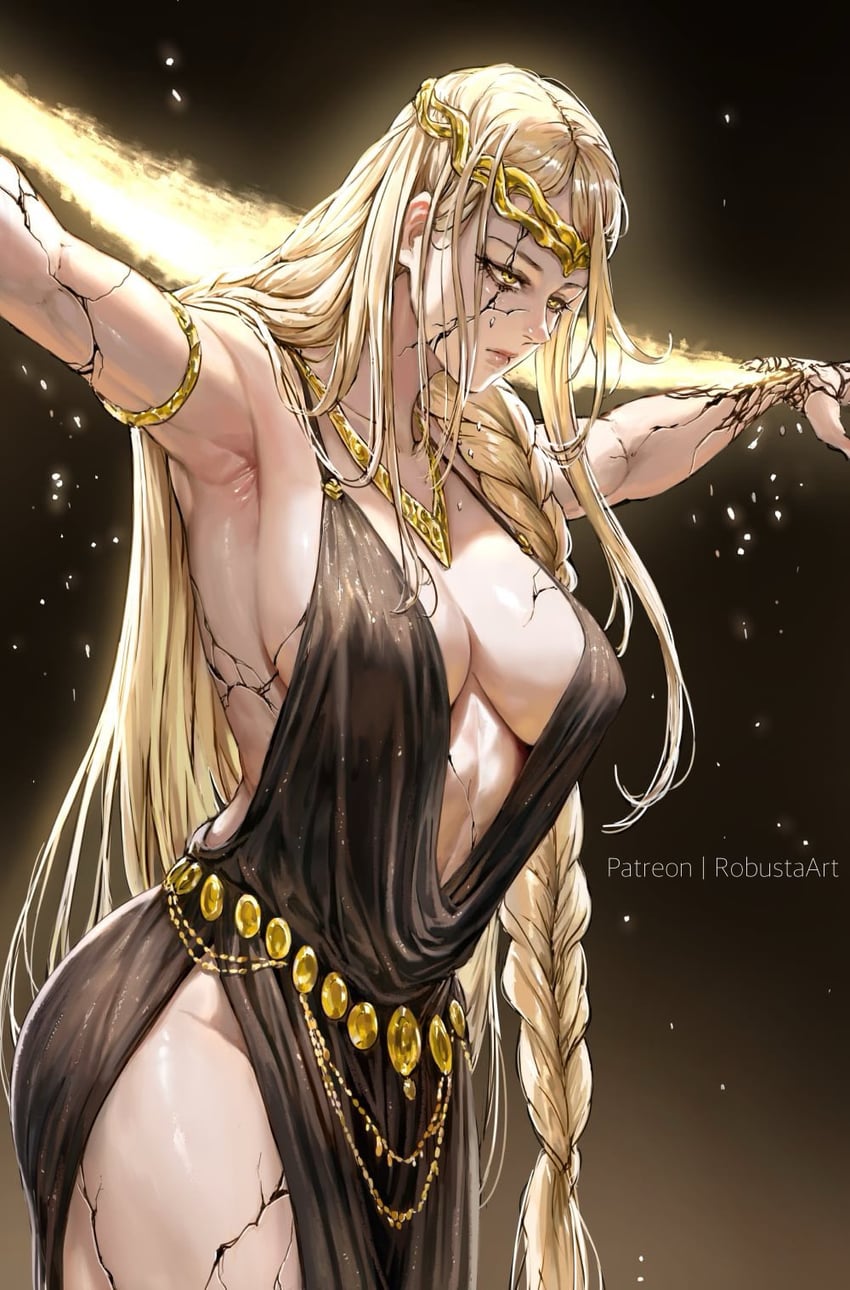 queen marika the eternal (elden ring) drawn by robusta_mania