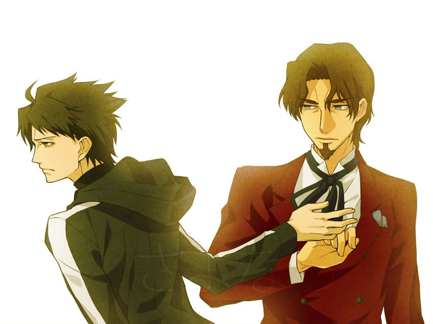 matou kariya and tohsaka tokiomi (fate and 1 more) drawn by hazuki_jun