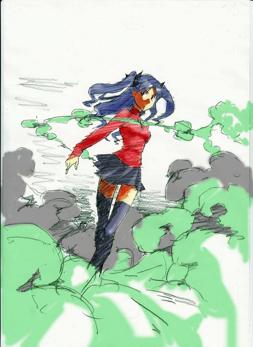 tohsaka rin (fate and 1 more) drawn by kurai_nao