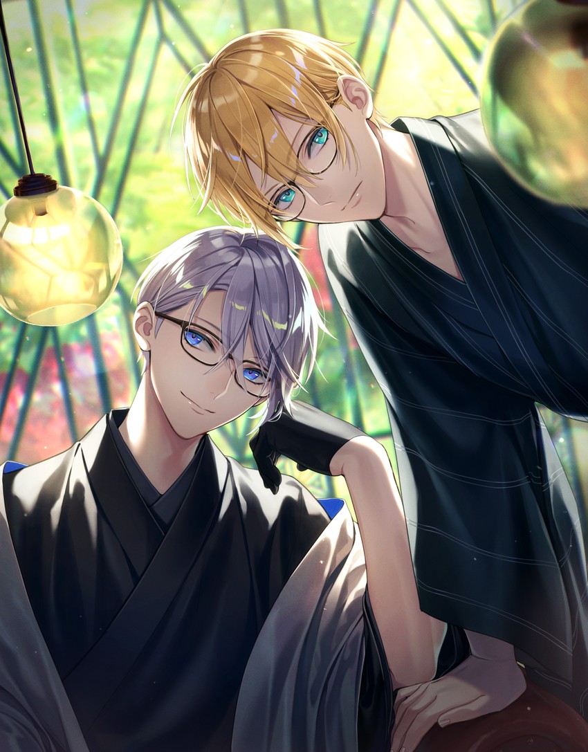 yamanbagiri kunihiro and yamanbagiri chougi (touken ranbu) drawn by noes
