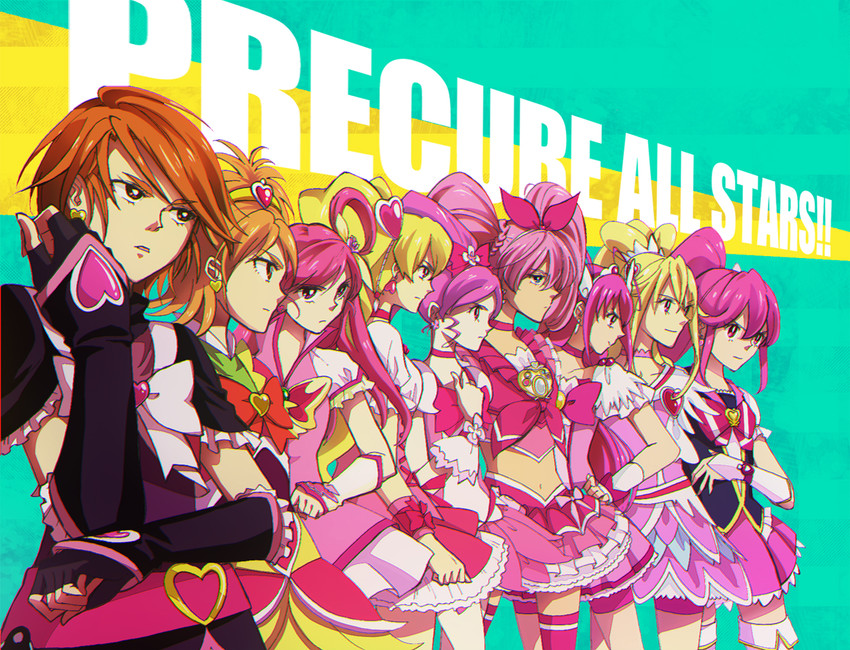 houjou hibiki, aida mana, hoshizora miyuki, misumi nagisa, hanasaki tsubomi, and 13 more (precure and 11 more) drawn by kiyoy777