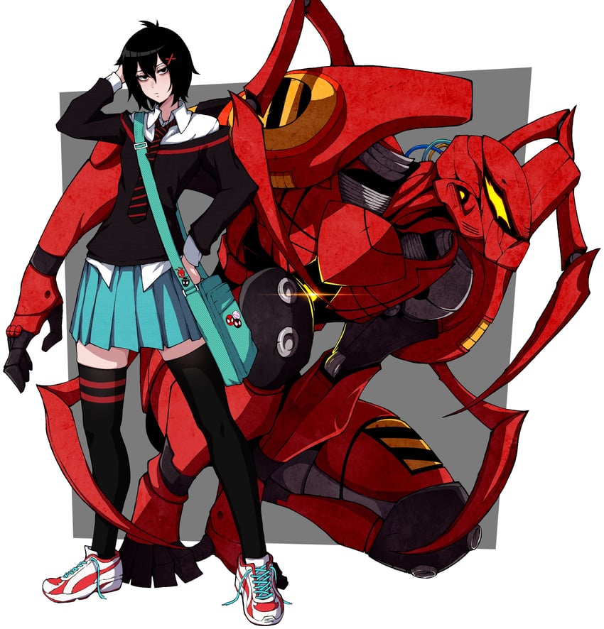 peni parker and sp//dr (marvel and 3 more) drawn by kekel