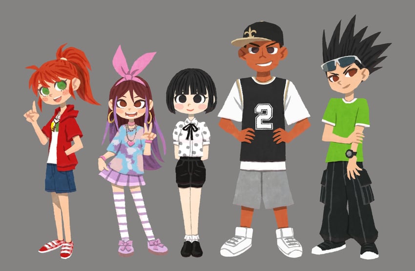 rika takeda, quinn key, maria elena esperanto, luke laveau, and cody jones (the code busters club) drawn by hyogonosuke