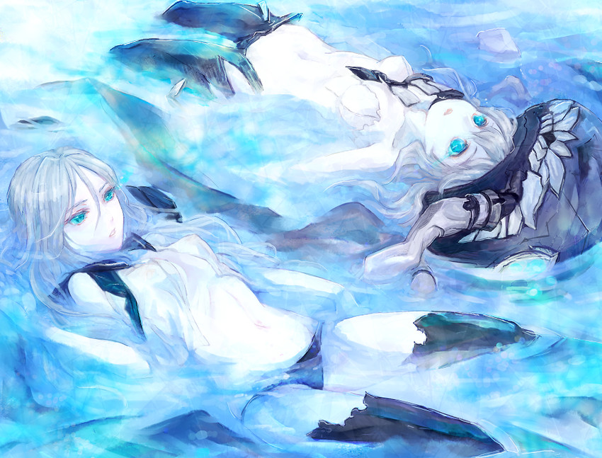 wo-class aircraft carrier and ta-class battleship (kantai collection) drawn by yanami_(yanayana_company)