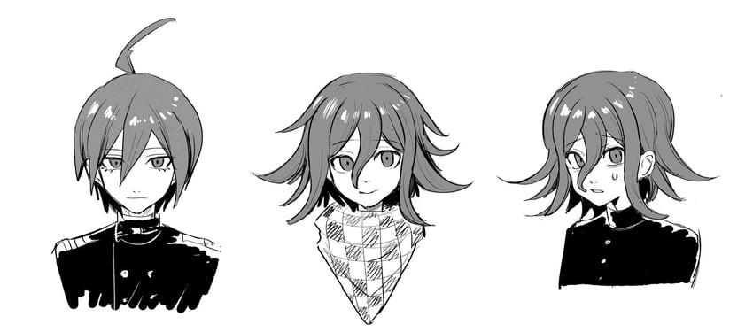 oma kokichi and saihara shuichi (danganronpa and 1 more) drawn by ha_(user_efmy3542)
