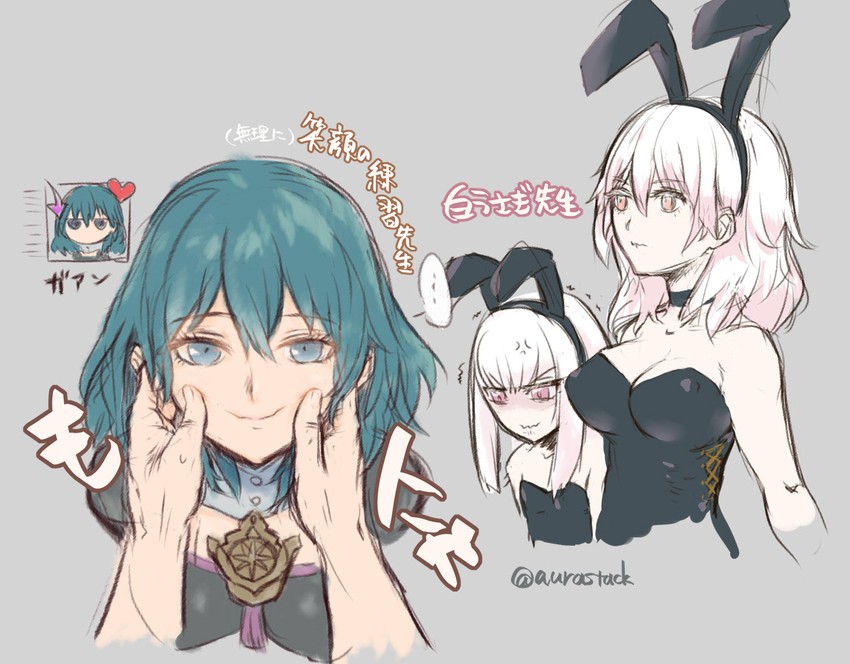 female byleth and lysithea von ordelia (fire emblem and 1 more) drawn by aurastack