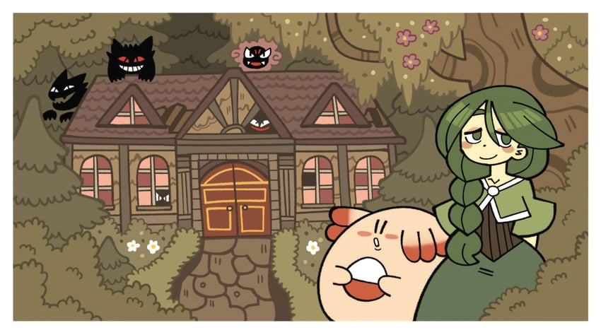 gengar, gastly, haunter, chansey, and cheryl (pokemon and 1 more) drawn by billspooks
