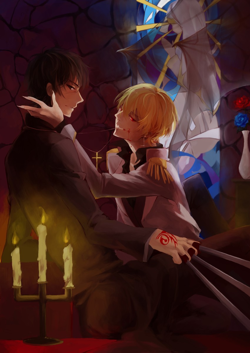 gilgamesh and kotomine kirei (fate and 1 more) drawn by fe_(sakura)