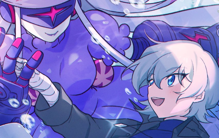 higashimitarai kiyoshiro and thetismon (digimon and 1 more) drawn by saichan_sun