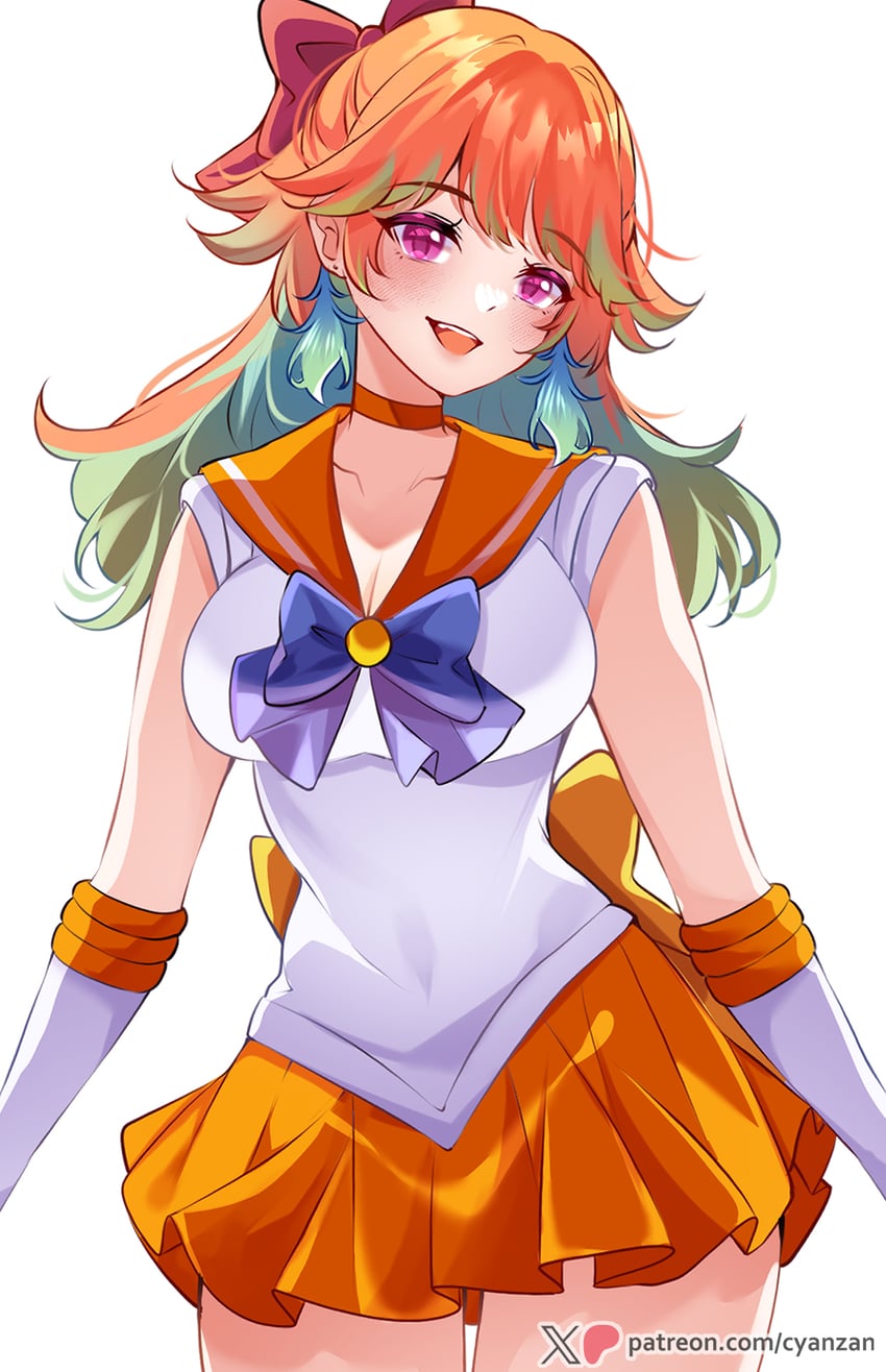 takanashi kiara and sailor venus (hololive and 2 more) drawn by cyanzan