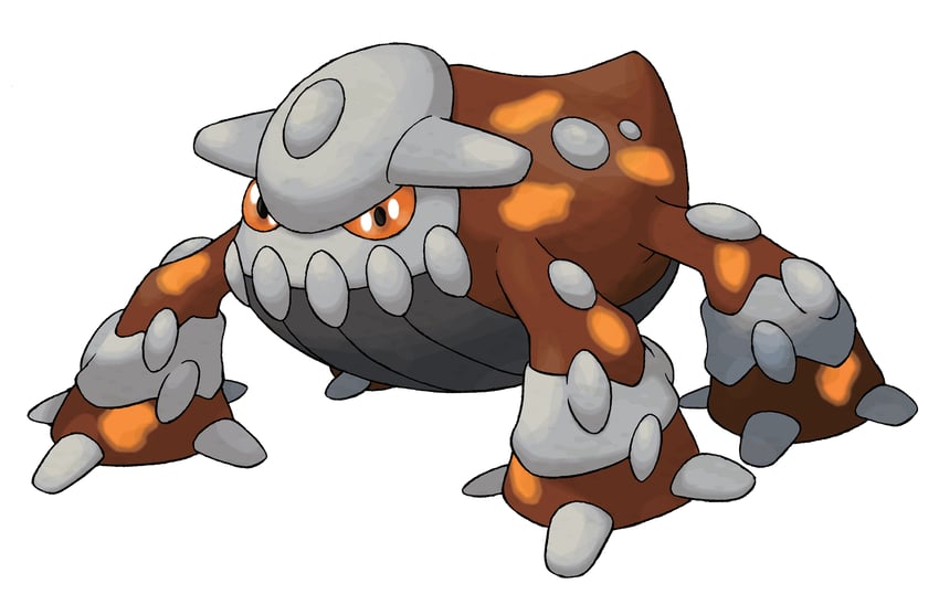 heatran (pokemon and 1 more) drawn by sugimori_ken